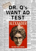 Dr. Q's Want Ad Test by Alexander (Claude Alexander Conlin)