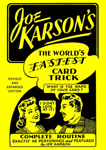 The World's Fastest Card Trick by Joe Karson